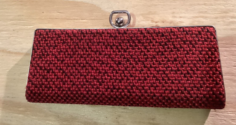 VINTAGE Eyeglass Small Case Antique Red